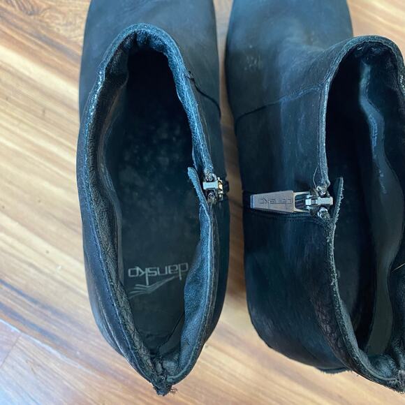 DANSKO Maria Nubuck Clog Style Ankle Boots Black Size 42 - Picture 8 of 10